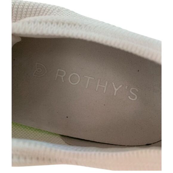 Rothys Womens White Knit Lace-Up Sneakers Size 8 - Picture 9 of 11